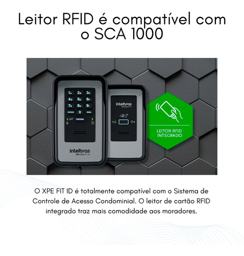 Porteiro Eletrônico Intelbras Rfid Xpe 1013 Fit Id 12v Cinza