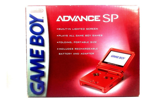 Solo Caja Nintendo Game Boy Advance Sp Rojo Llama