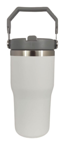 Vaso Termo 20oz Con Asa Acero Inoxidable Con Popote Térmico