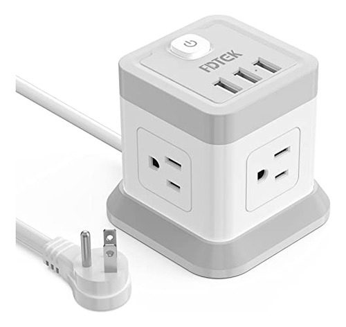 Power Strip Con Usb, Cable De Extensión Plana De Xt740