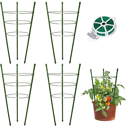 Juego De Soportes Plantas, Jaulas De Tomate Jardín, 4 ...