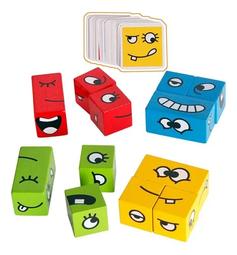 Juego Cambia Caras Memoria Patrones Para Niños Cubos