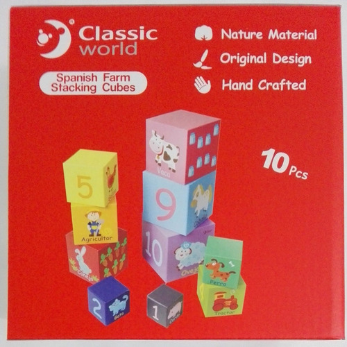 Torre De Cubos Encastrables Y Apilables +1 Año Didactikids