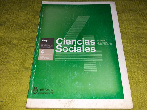 Ciencias Sociales 4 Nap - Ministerio De Educación