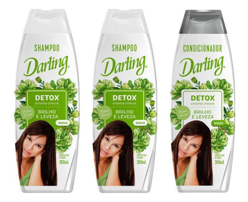 Kit Darling Detox 2 Shampoos 350ml + 1 Condicionador 350ml