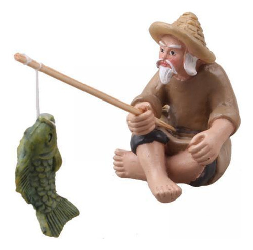 6 Figuritas De Pescador De Resina Pescador S Pescador S