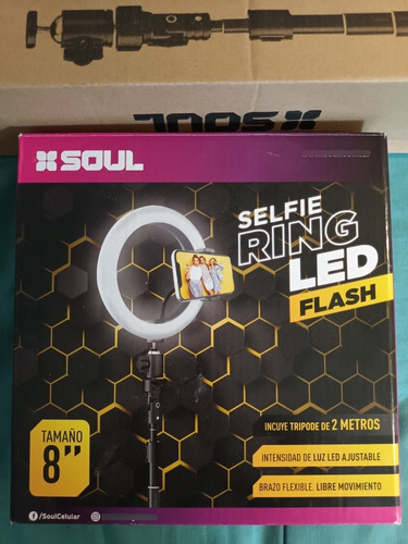 Selfie Ring Led Flash. Soul. Tamaño 8 