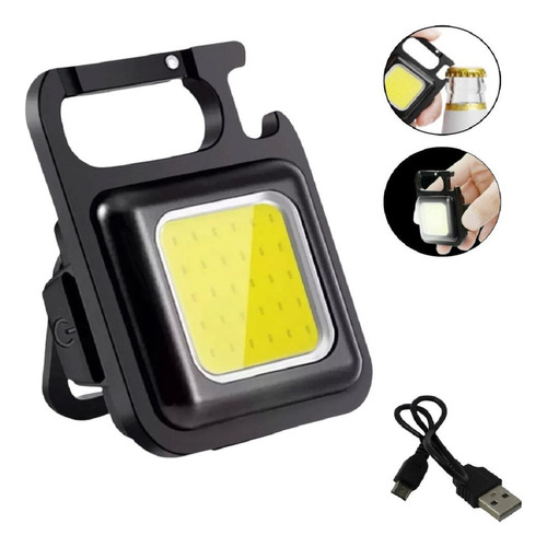 Mini Lanterna Led Potente Recarregável Usb Portátil Bolso Cor da lanterna Preto Cor da luz Branca