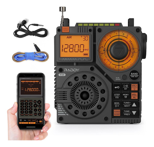 Radio De Onda Corta Raddy Rf320, Portátil, Multibanda, Bt