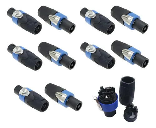 QIANRENON Connecteur audio NL4FC Speakon 4 broches à angle droit mâle NL4 Adaptateur haute puissance 4 pôles Haut-parleur Twist Lock Plug, pour amplificateur Neutrik NL4FC NL4FX NLT4X NL2FC QIANRENON Connecteur audio NL4FC Speakon 4 broches à angle droit mâle NL4 Adaptateur haute puissance 4 pôles Haut-parleur Twist Lock Plug, pour amplificateur Neutrik NL4FC NL4FX NLT4X NL2FC
