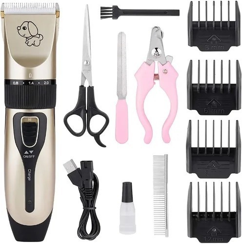 Imagen 1 de 7 de Maquina Corta Pelo Perros Cortadora Usb Accesorios Gatos