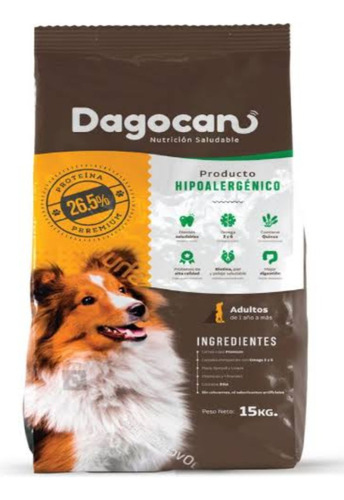 Dagocan Alimento Para Perros Adulto, Hipoalergénico 15kg