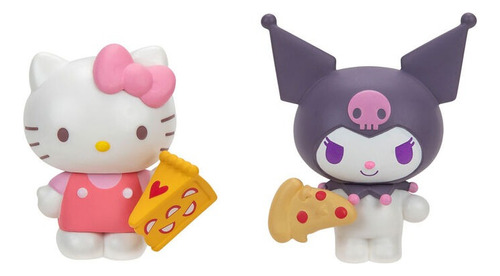 Figura Hello Kitty Kuromi Set Candy Y Pizza 5cm Original