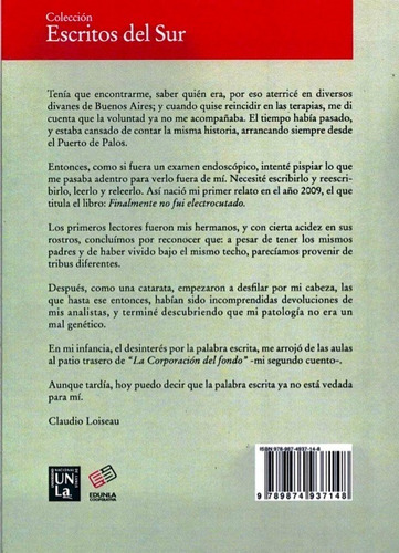 Imagen 2 de 5 de Finalmente No Fui Electrocutado- De Claudio Loiseau