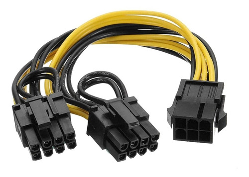 Imagen 1 de 4 de Cable Adaptador Splitter 6 Pin A 2x 8 (6+2) Pcie Mineria Rig