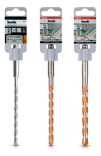 Punta Para Taladro Eléctrico Kwb 49266606-08-10 Sds Plus