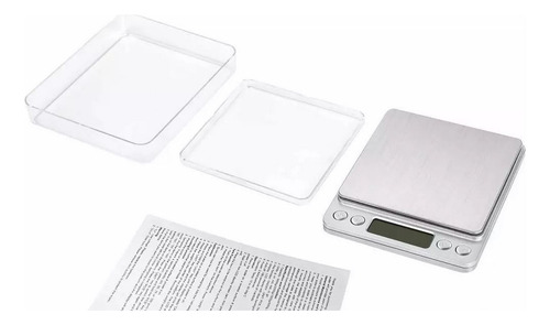 Bascula Gramera Digital De Precisión Y 6 Tapas Herméticas De Silicon Flexible Reutilizable 1 Gr Hasta 2000 Gr Inoxidable Escala Electrónica Balanzas Cocina Pesa