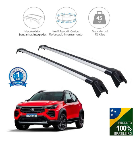 Rack Travessa Bagageiro Fiat Pulse 2022 Aerodinâmico