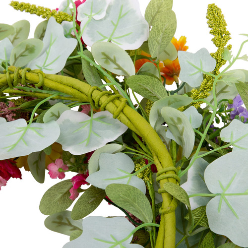 Corona De Flores 45 Cm Perfecta Para Puerta Frontal Y Decora