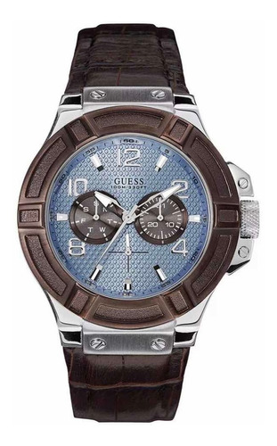 Reloj Guess Hombre W0040g10 Pulso De Cuero