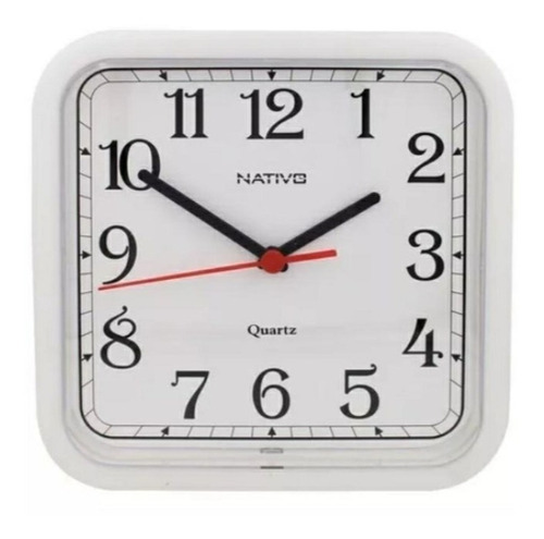 Relógio De Parede Nativo Quartz Cor do fundo Branco