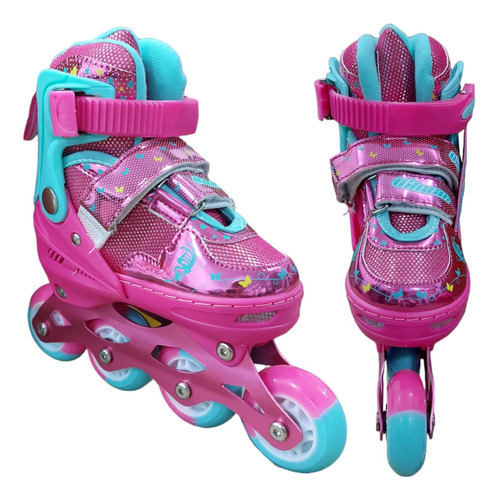 Patines En Linea Ajustables Para Niñas Con Luces