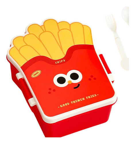 Fs Lunch Box Bento Caixa Com Tampa Compacta De Recipiente