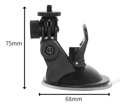 Soporte De Ventosa Gopro Montaje Coche Ajustable Car Mount Negro