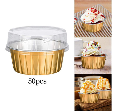 Cw Tazas Desechables Para Hornear Con Tapas, Envoltorios,