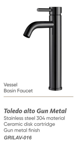 Geu Grifera-monomando Alto Toledo Gun Metal Grilav-016