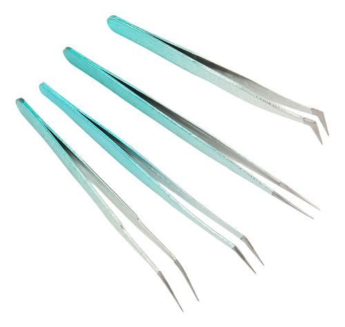 Pinzas De Extensión De Pestañas, 4 Unidades, Pinzas Para Pes