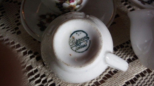 Conjunto De Porcelana Pozzani Antigo, Bule E Xicaras (Usado)