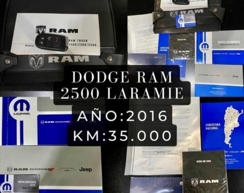 Imagen 19 de 20 de Dodge Ram 2500 Laramie 2016 L/n 6.7 Atx 4x4 Dissano Automoto