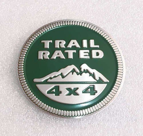 Emblema Trail Rated 4x4 Para Jeep Autoadherible Color Verde 
