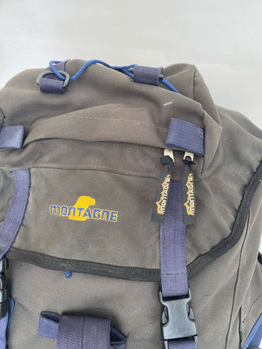 Mochila Montagne Adventure 60 Trekking Montañismo Camping Gris Oscuro Liso (Usado)