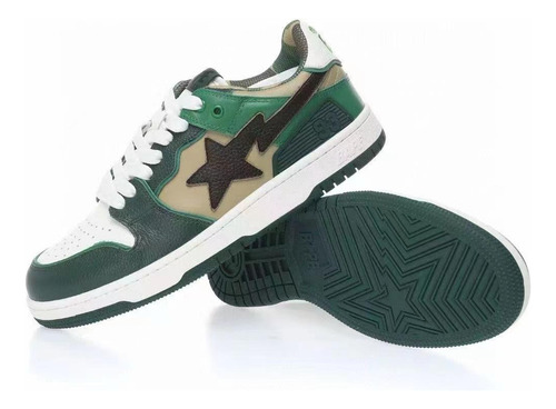 A Bathing Ape Bape Sk8 Sta Abc Green Camouflage