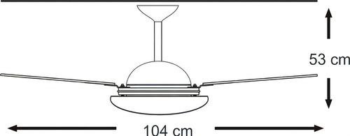 Ventilador De Teto Globo Aberto Branco 3 Pás Mdf Branco 110v