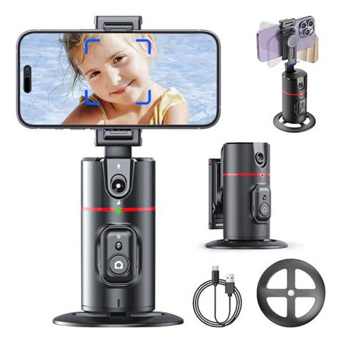 1 Auto Face Tracking TriPod,360° Rotation Phone Camera Mount
