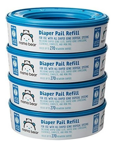 Diaper Pail Refill Repuestos De Cubo De Pañales 1080 Unid