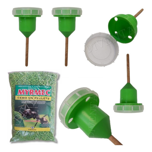 Imagen 1 de 6 de Insecticida Y Hormiguicida Premium + Casita Porta Cebo Combo