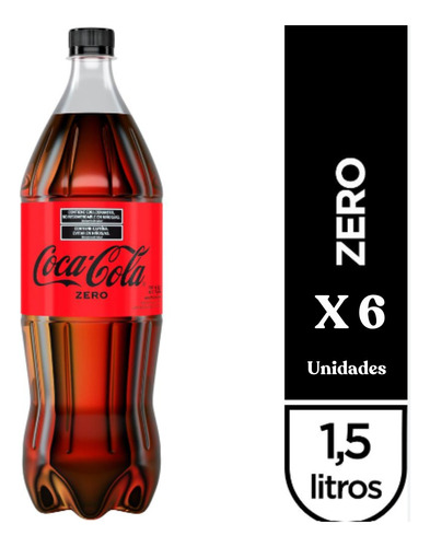 Coca-cola Zero 1,5 Lt Pack X8bot. Originales 