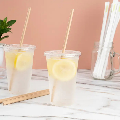 100 Popotes Desechables Con Envoltura - 100% Biodegradables