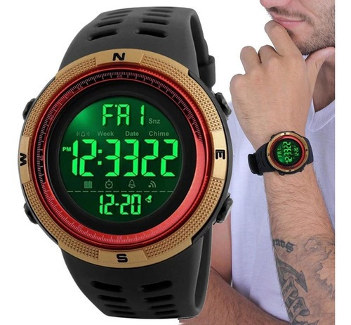 Reloj deportivo digital impermeable Skmei 1251 para hombre
