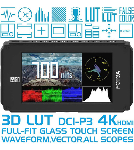 Pantalla Tactil Fhd Ips Para Cámara Dslr 5 Pulgadas