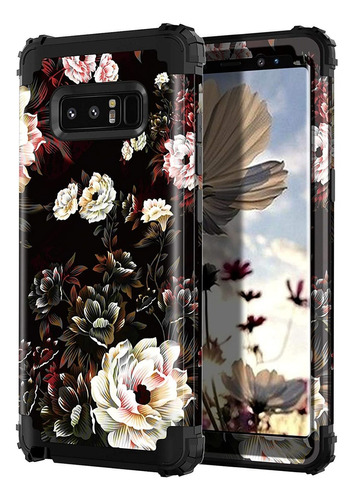 Lontect - Carcasa Para Samsung Galaxy Note 8, Diseño Floral