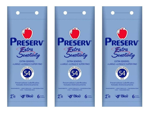 Imagem 1 de 1 de Preserv Sensitivity Preservativo Gg C/6 (kit C/03)