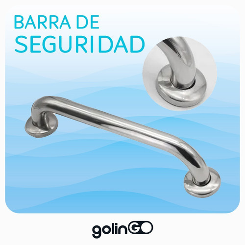 Barra Seguridad Soporte Pasamanos Apoyo Inoxidable 60 Cm Color Cromado 60