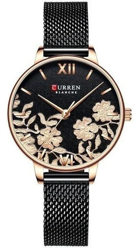 Relógio Curren Feminino 9065, Aço, Casual, Elegante Original