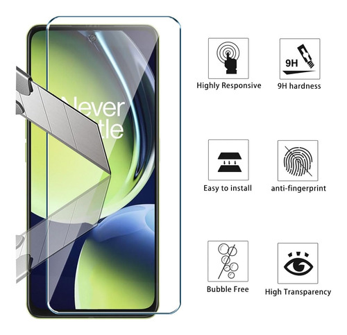 Funda Silicona Líquida Tpu Carcasa Para Nord Ce 3 Lite+mica Negro Oneplus Nord Ce 3 Lite