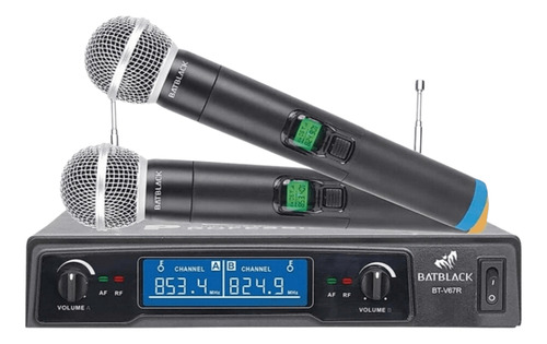Micrófono Inalámbrico Profesional Vhf Marca Batblack Bt-v67r